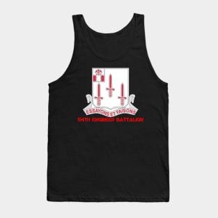 54th Engineer Battalion w Stencil Gothic Tank Top